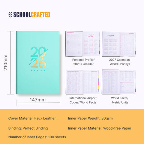 2026 Planner – A5 Hardcover Organizer with Annual Schedule