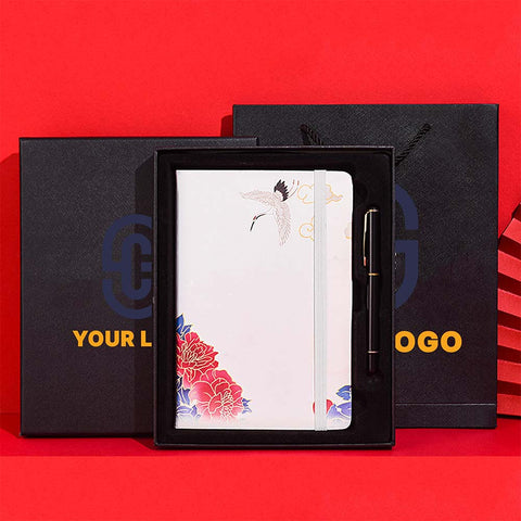 A5 PU Leather Bound Notebook with Elastic Band