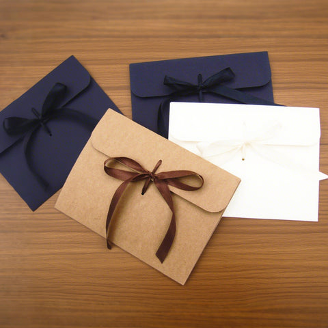Kraft Envelopes with Ribbon Gift Card Festival Cards Envelope