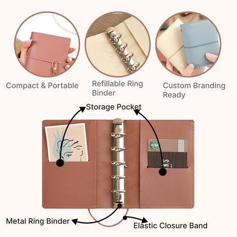 M5 Mini Refillable Notebook Portable Hardcover Planner
