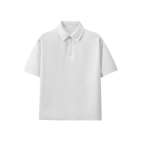 Two-Button Closure Classic Polo Shirt