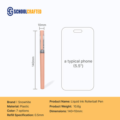 Instant-Dry Liquid Ink Rollerball Pen