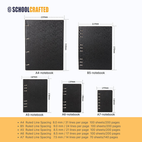 A5/B5 Refillable Notebook Professional Binder Journal for Business