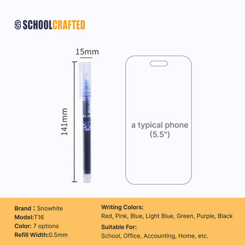 Snowhite® Multi-Color Liquid Rollerball Pen
