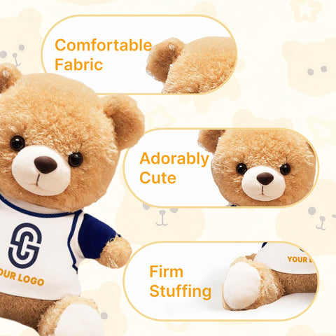 Team Spirit Teddy Bear with Detachable Uniform