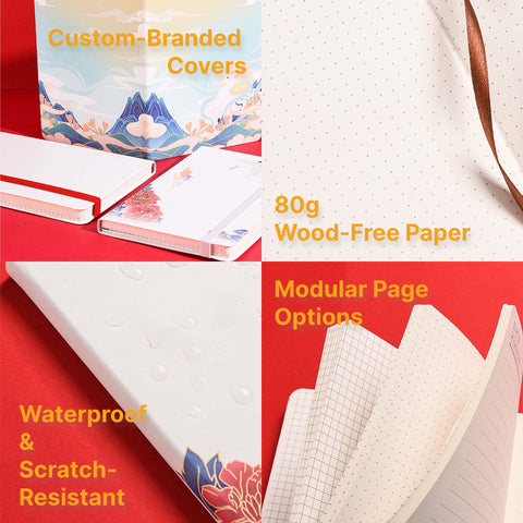 A5 PU Leather Bound Notebook with Elastic Band