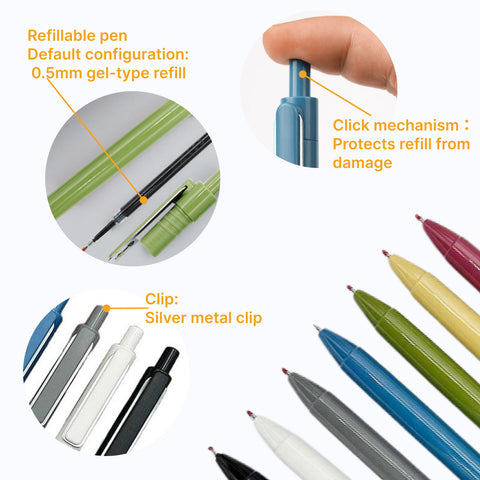 Bulk Pastel Click Pens – High-Capacity Quick-Dry Gel Ink
