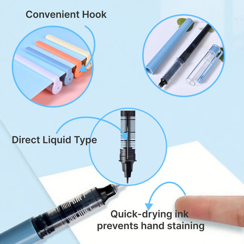 Instant-Dry Liquid Ink Rollerball Pen