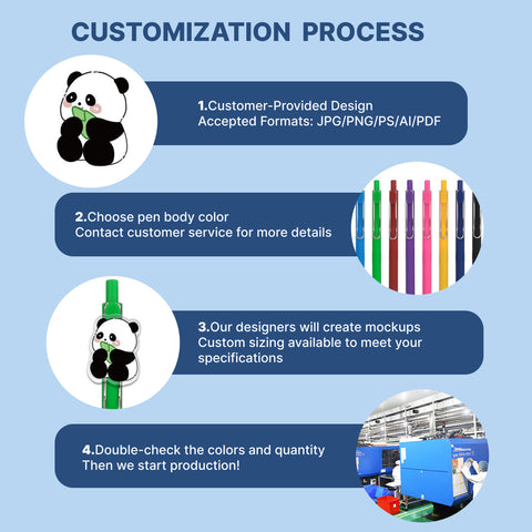 Customizable Gel PenPress-Type with Soft Acrylic Inserts and Detachable Design