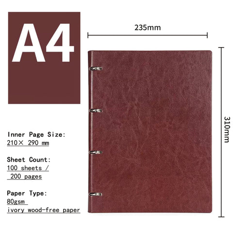 A5/B5 Refillable Notebook Professional Binder Journal for Business