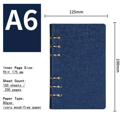 A5/B5 Refillable Notebook Professional Binder Journal for Business