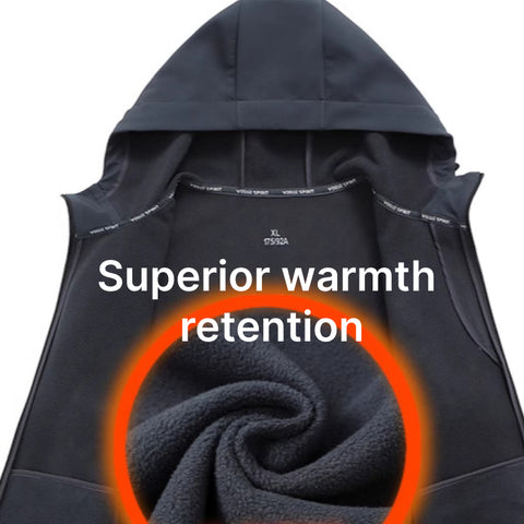 Full Zip Fleece Jacket for Winter Hiking Casual