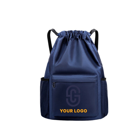 Water Resistant Drawstring Backpack with Side Pocket