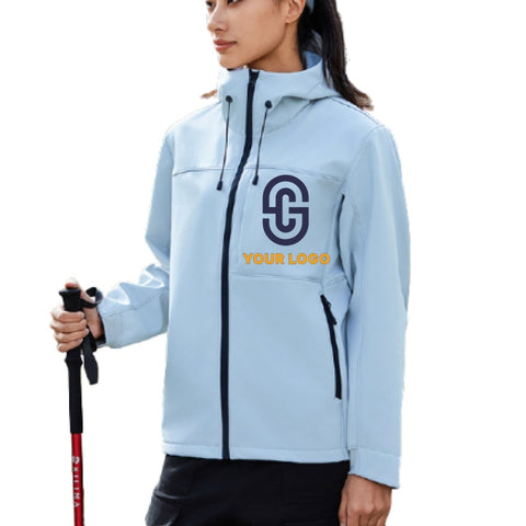 Windbreaker Jackets Outdoor Hooded Pocket Raincoat Jacket